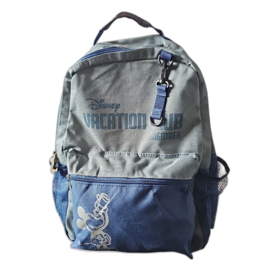 Disney Vacation Club Member Mickey Backpack Blue Gray DVC Travel Park Daypack